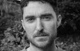 Chris outside in the garden